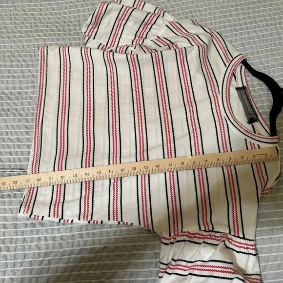 Code X Mode Puffy Sleeve Striped Shirt Sz M - Picture 10 of 10